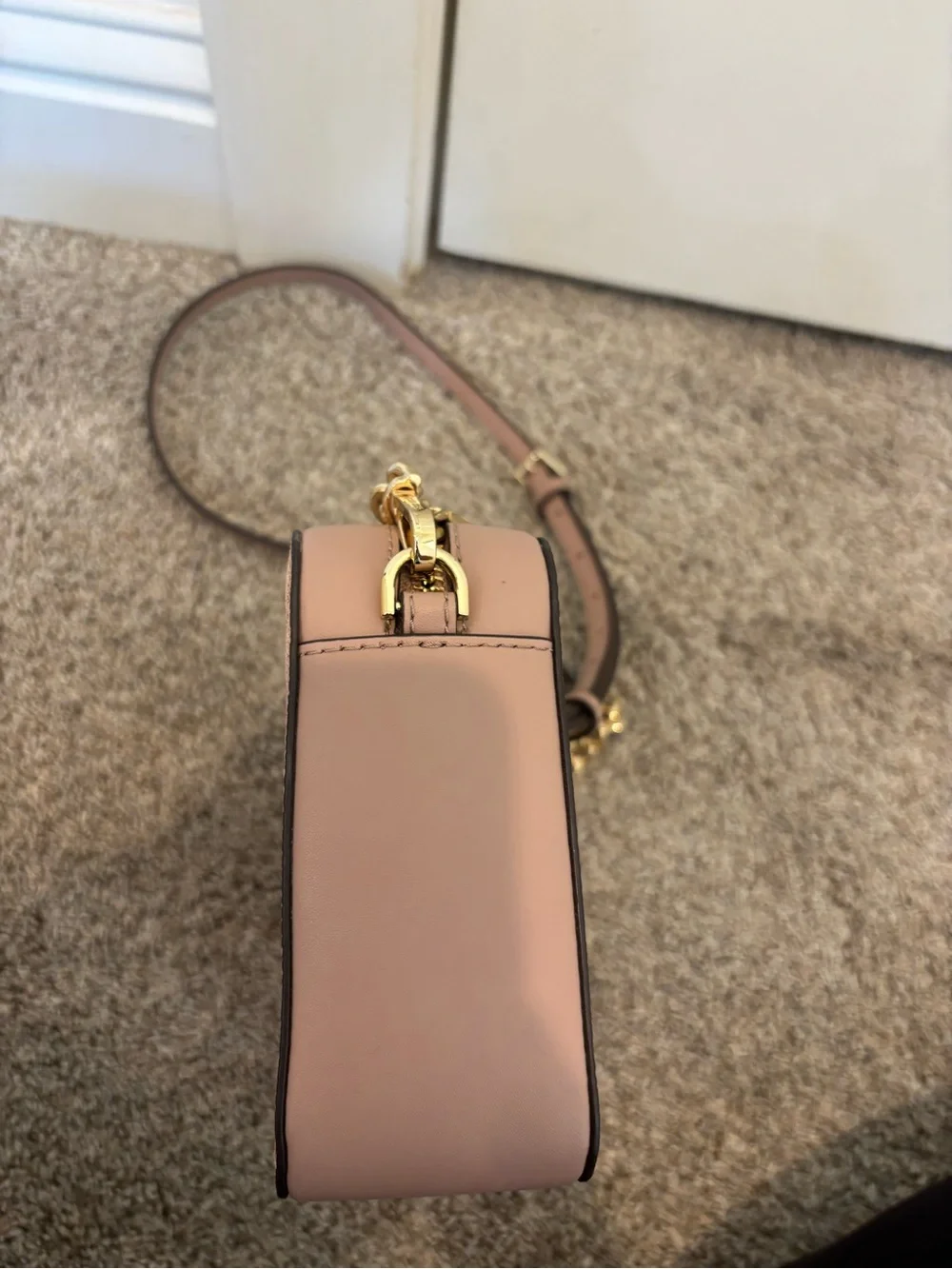 Michael Kors Blush Signature Crossbody with Gold Chain